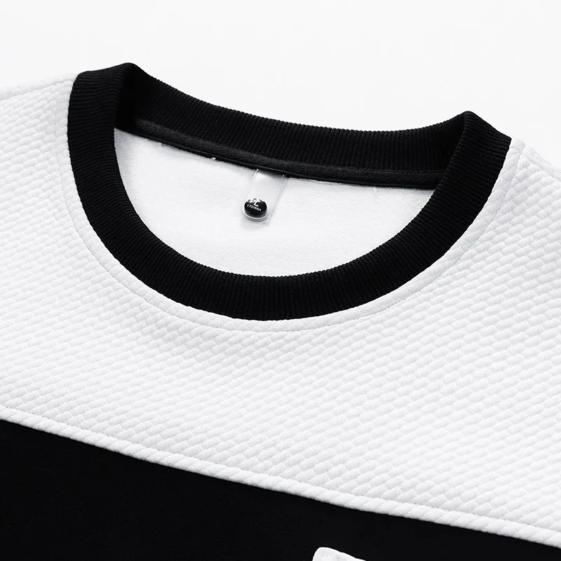 Spring Men Stripe Sweatshirt Cotton Oversized Hoodies Men Long Sleeve O-Neck Pullovers Male Streetwear Fashion Tops 6Xl 8Xl