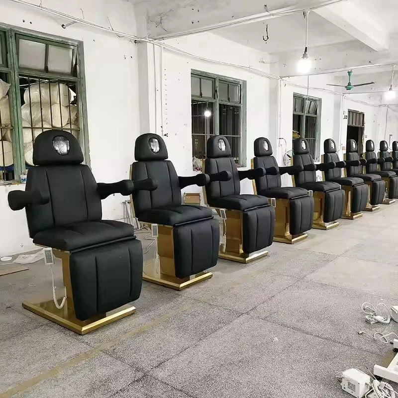 Modern Luxury Heating Synthetic Leather Aesthetic Treatment Therapy Chair Spa Massage Table Cosmetic Lash Beauty