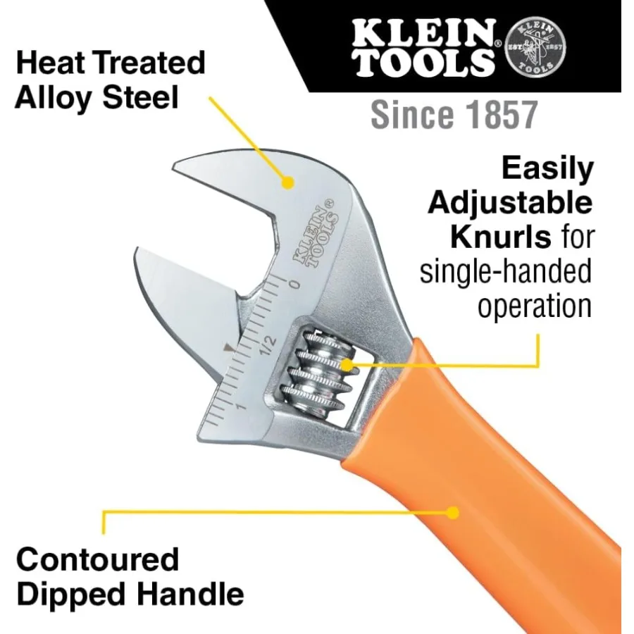 Adjustable Wrench Set with Extra Capacity in 6Inch 8Inch and 10Inch Sizes for Precision Tasks Forged Alloy Steel Construction C