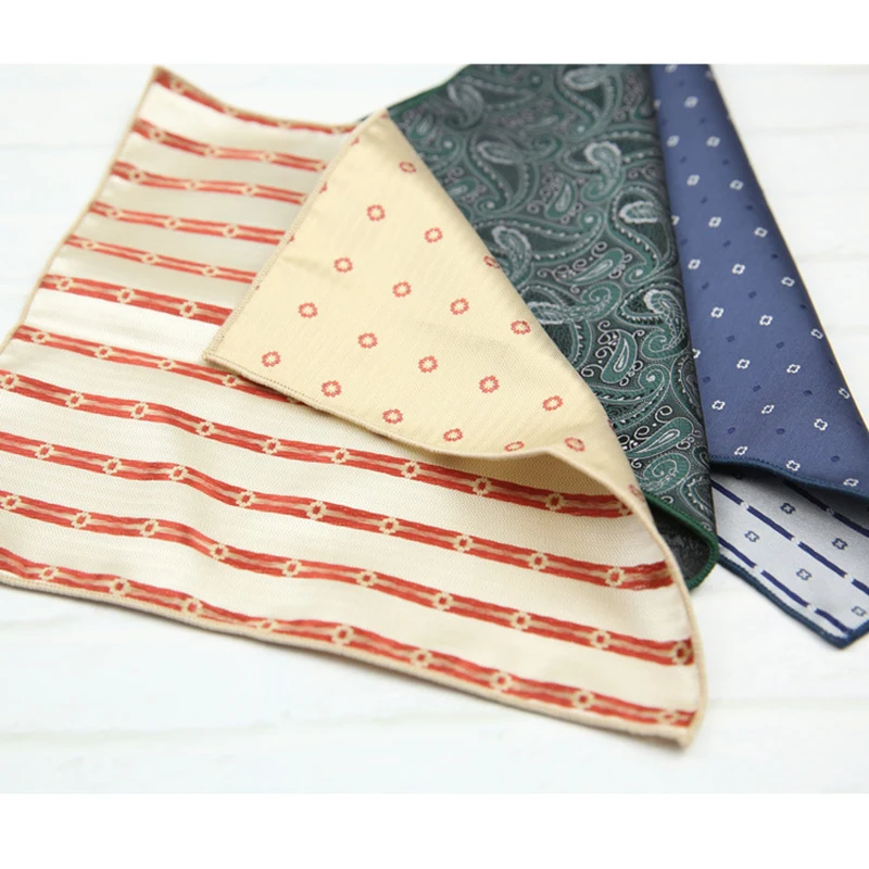 Новый модный 23 см мужской карманный квадратный полиэстер жаккардовый пейсли красный носовой платок формальный деловой свадебный носовой платок для жениха аксессуар для галстука