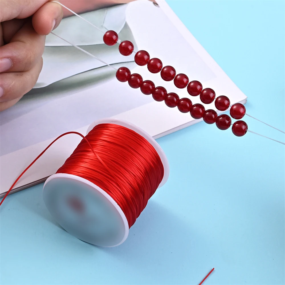 0,3 mm 40 Yards/Rolle Bunte Elastische Perlenkordel Dehnbare Plastikkristallschnur für Armband-DIY-Schmuckherstellung und Bastelarbeiten – Detail 6