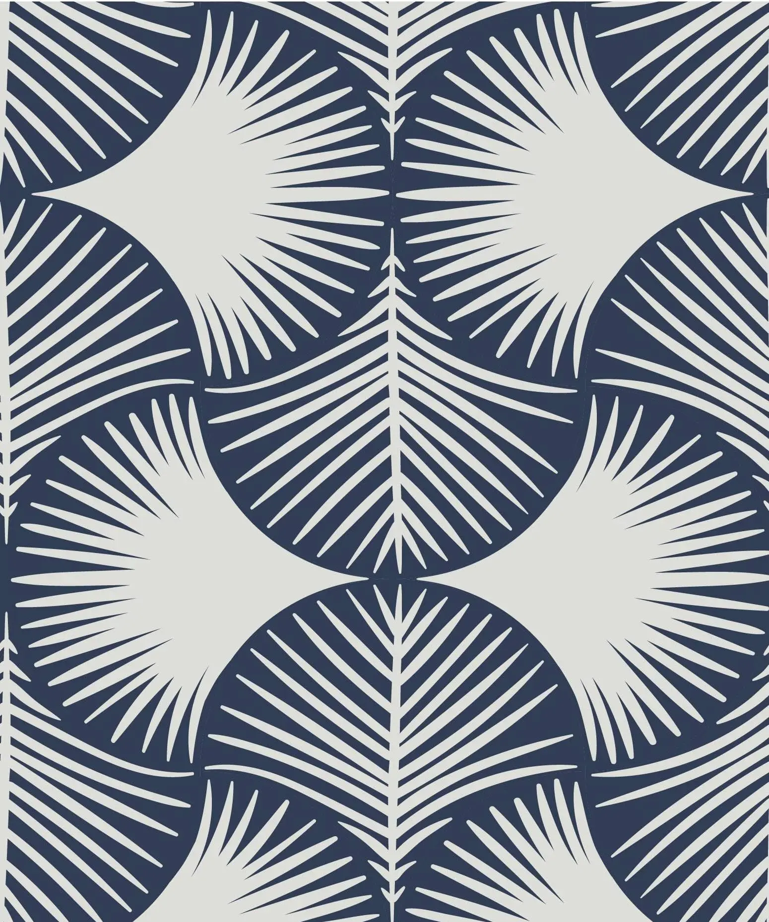 Light Grey Fanshaped Peel and Stick Wallpaper Jungle Geometric Self Adhesive Wallpaper Navy Blue Removable Contact Paper