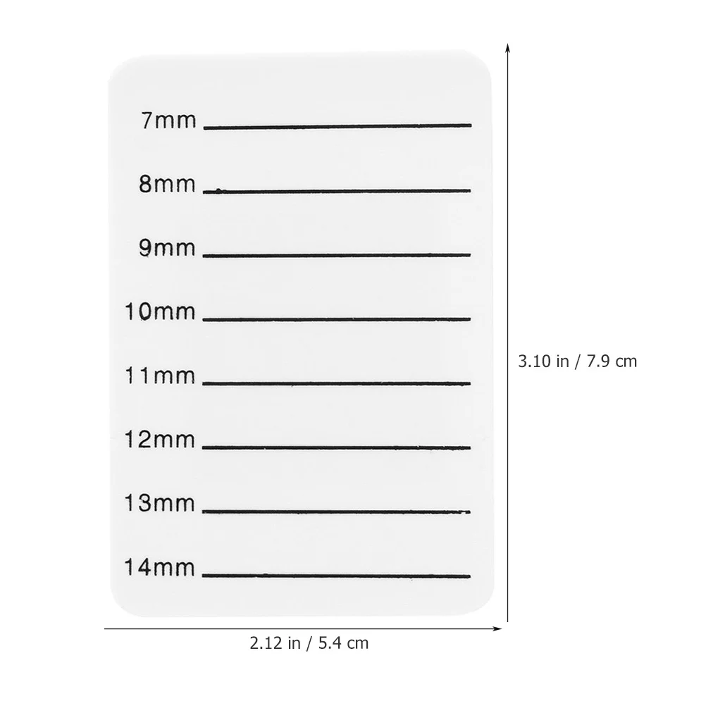علبة رموش 7-14 مم لوح تطعيم الرموش المحمول مع علامات مقياس حامل رموش أكريليك لتطبيق وتنظيم الرموش #2