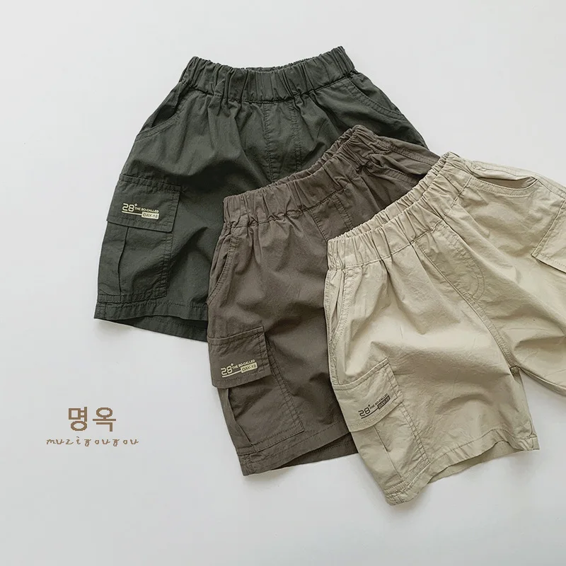 

HZMY-Han Li Buried Gas~Lightweight Cargo Shorts2024Summer New Children's All-Match Fifth Pants Boys and Girls Pants