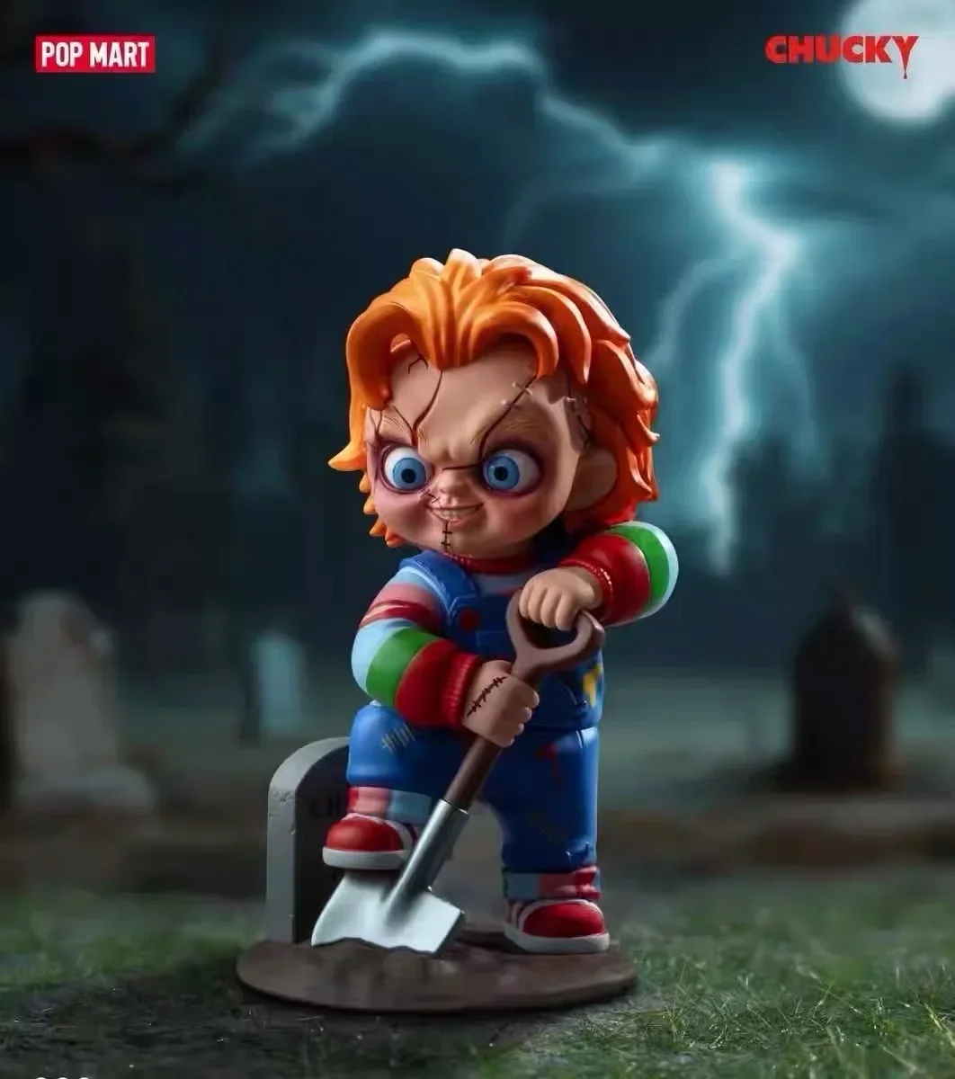 Popmart halloween chucky fantasma criança reencarnação série caixa