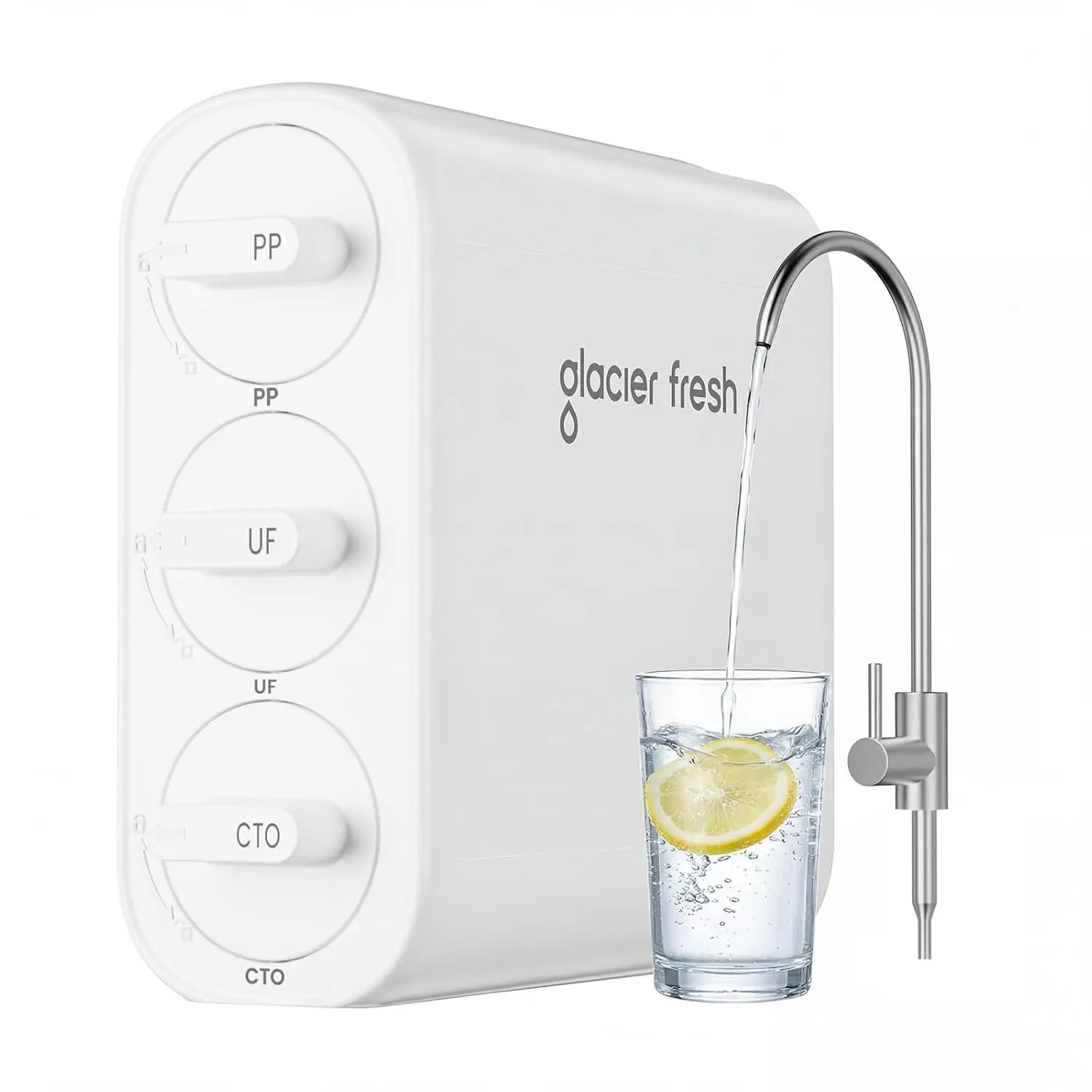 GFU06 0.01μm Ultra Filtration Under Sink Water Filter System | Tankless Ultra Compact Design, No Electricity & Waste Water