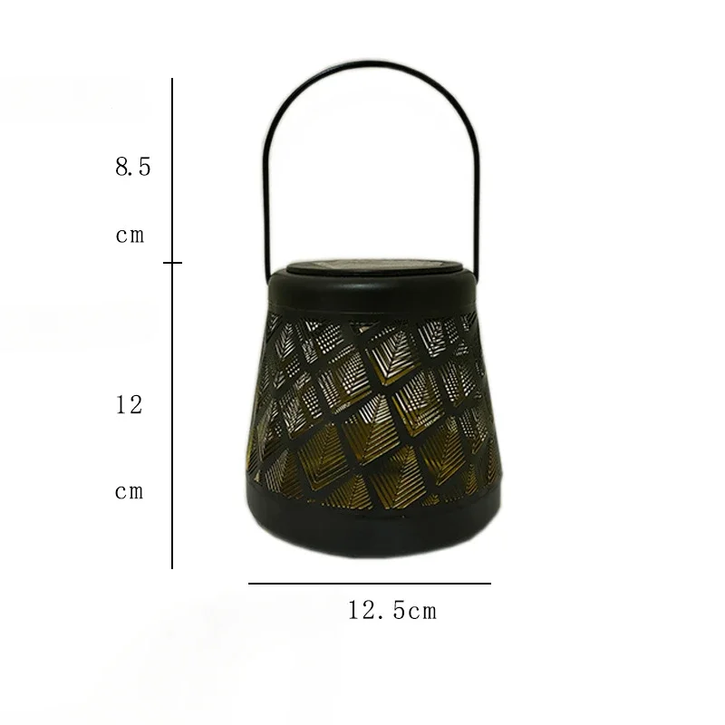 Iron Art New Solar Diamond Shaped Courtyard Light Outdoor Waterproof Balcony Decorative Tree Hanging Atmosphere Light