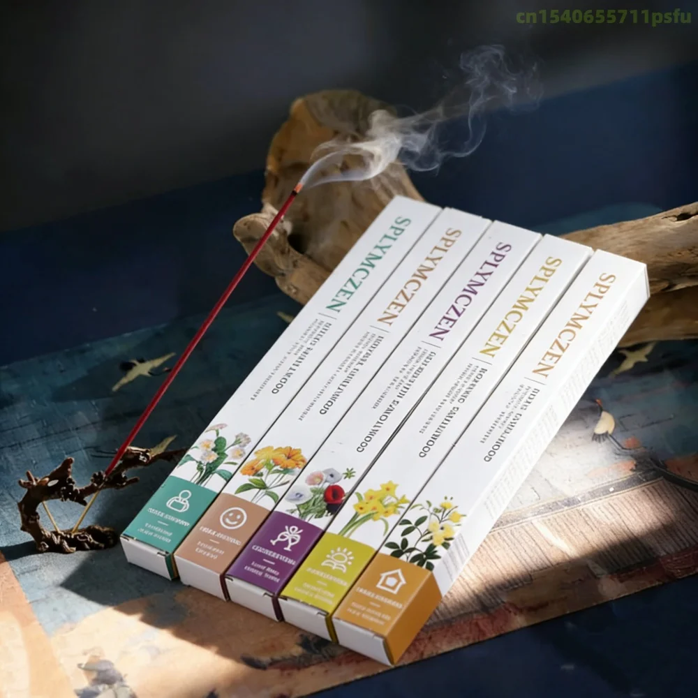 Bâtonnets d'encens en bois de santal naturel – 91 pièces sans bambou, extra longs 270 mm pour la méditation, la relaxation et le sommeil profond |   Arôme apaisant
