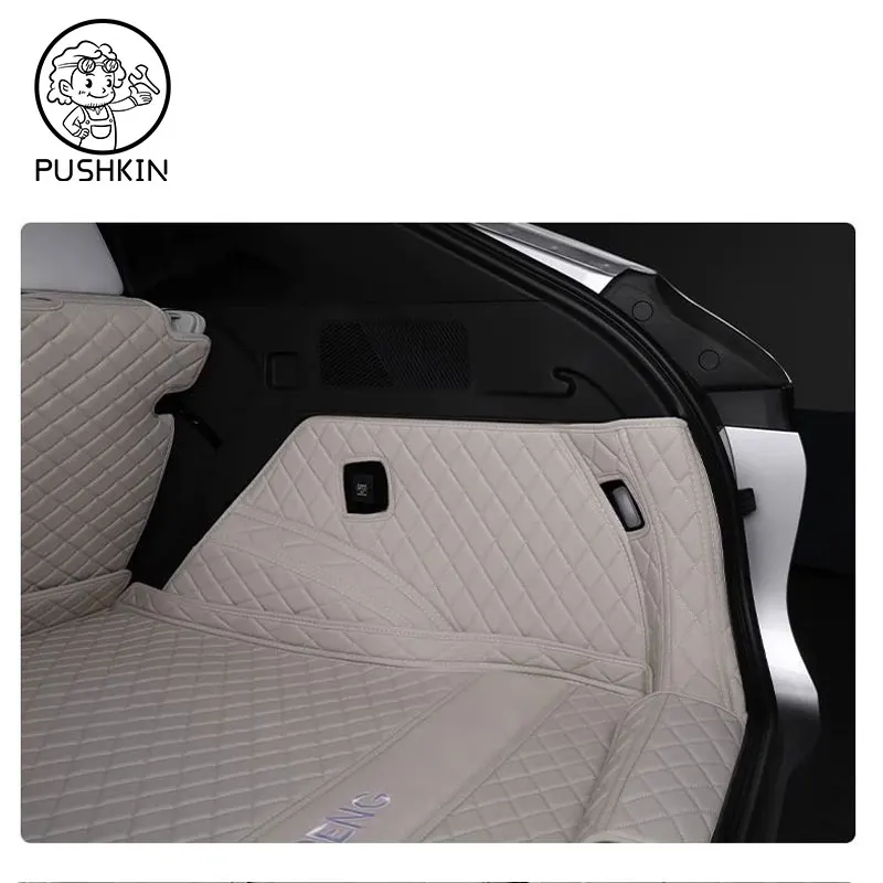 For Xpeng G6 2026 2025 2024 Car Boot Mat Rear Trunk Liner Cargo Protection Leather Trunk Mat Interior Modification Accessories