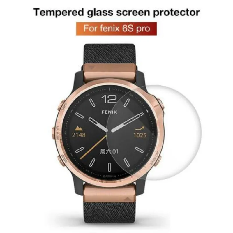 5-1Pack Tempered Glass for Garmin Fenix 6 6S 6X Pro Sapphire HD Screen Protectors Film for Fenix 6 6S 6X Smartwatch Accessories