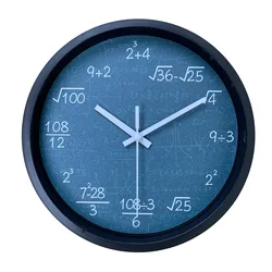 Mathematical formula Design wall clock, children's instructional clock, learning wall clock, home mute clock, room decoration