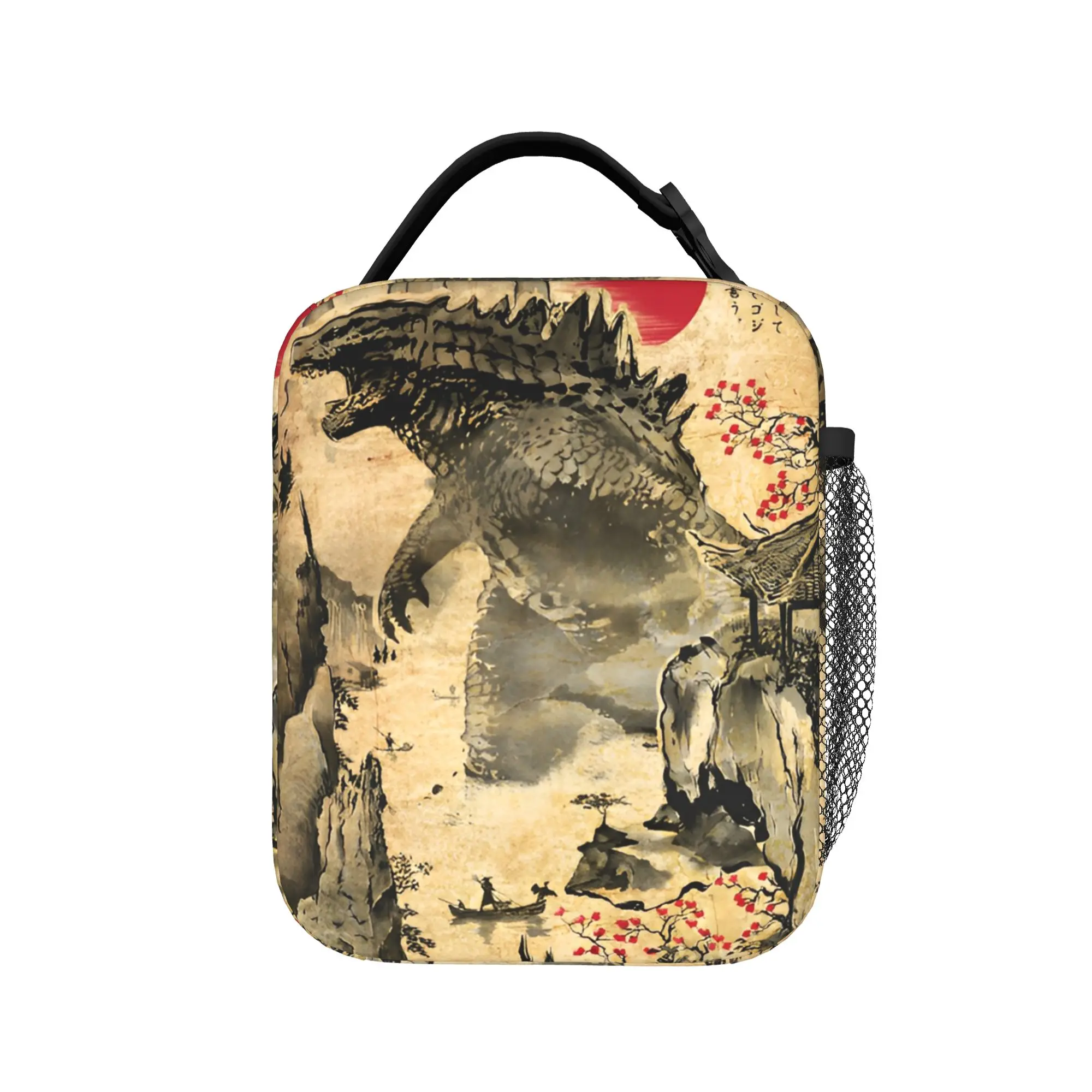 Monster G-Godzillas Thermal Insulated Lunch Bag for Office  Portable Bento Box Cooler Thermal Lunch Boxes
