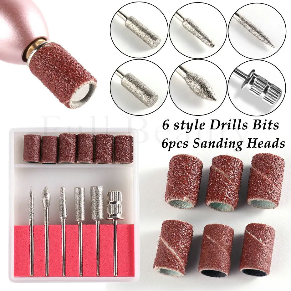 Professional Electric Nail Drill Manicure Machine Pedicure Milling Cutter Polisher Set Ceramic Nail Drill Equipment Tools BEUSB