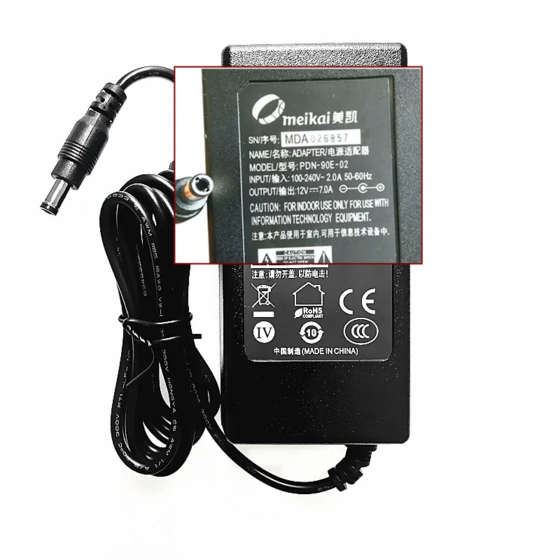 

12V 7A 84W AC Adapter Charger Power Supply PDN-90E-02 MDA02687 5.5*2.5mm Adaptor
