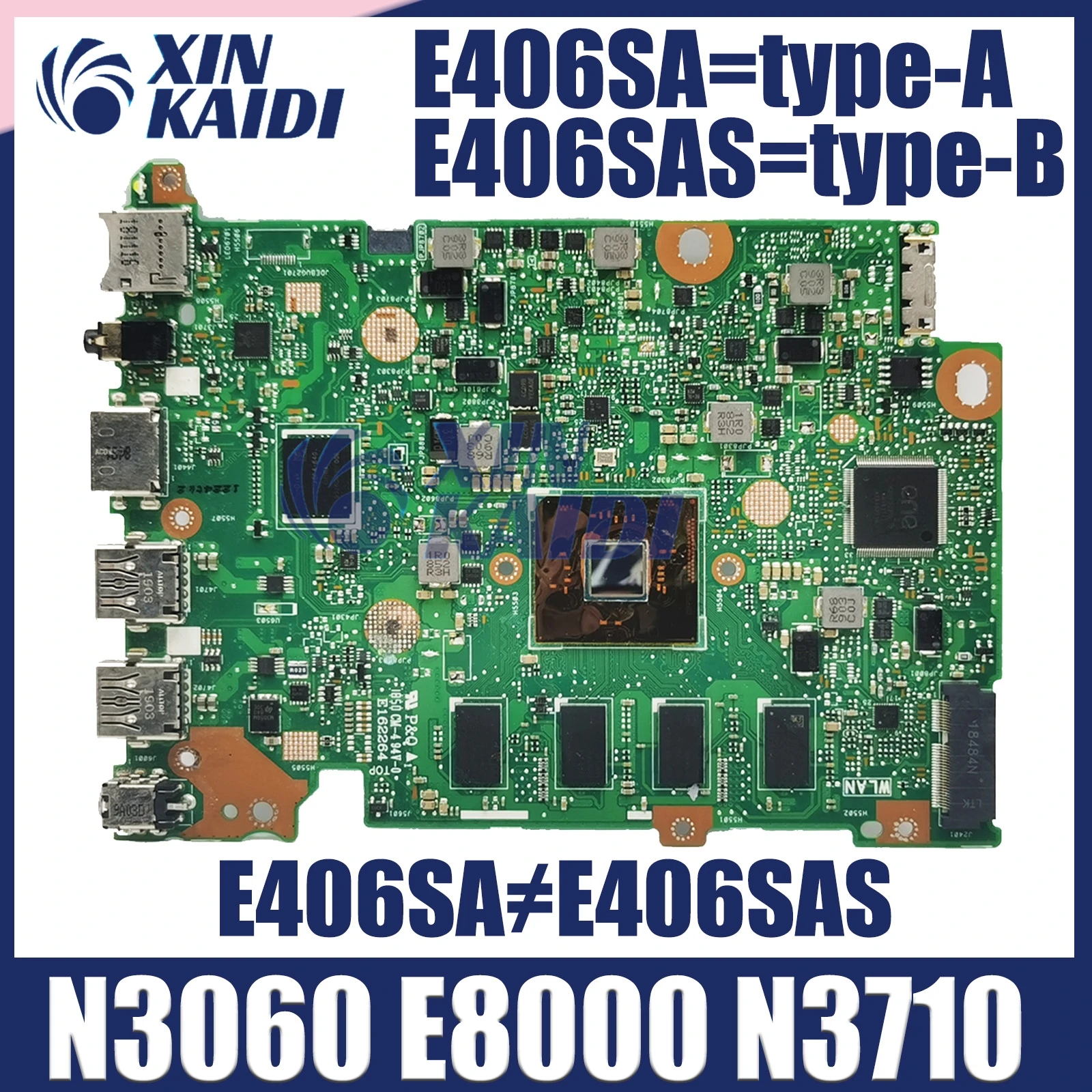 

Материнская плата E406SA для ноутбука VivoBook 14 _ ASUS E406SAS, материнская плата для ноутбука с процессором E8000 N3060, 2 ГБ/4 ГБ-ОЗУ, 32 ГБ/64 Гб/128 Гб SSD
