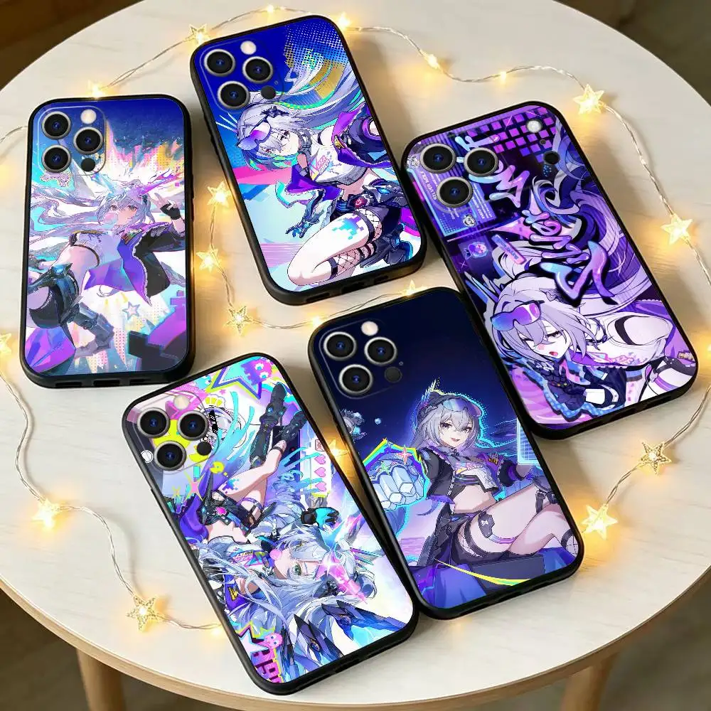 

s-Silver w-Wolf Lv.999 HSR Phone Case Silicone Soft For IPhone 17 16 15 14 13 12 11 X XR Plus Pro Max Plus