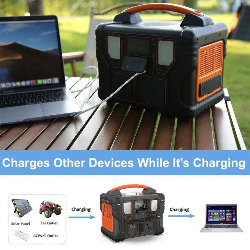 Good Quality 300W Portable Power Station 299.7Wh Solar Generator With 60W PD USB-C Wireless Charging For Outdoor Camping Oem Odm view 6