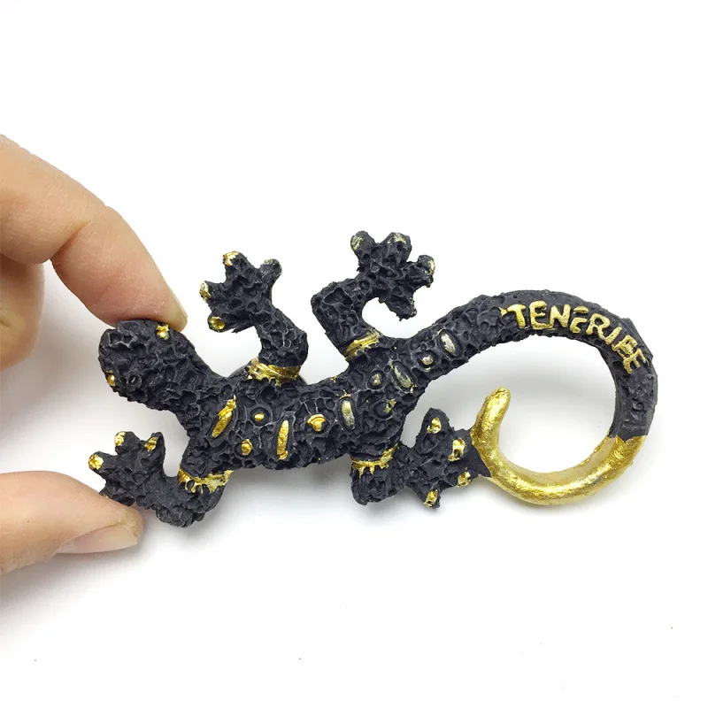 Spain Gran Canaria Island Animal Lizard Fridge Magnet 3D Travel Souvenir Home Decoration