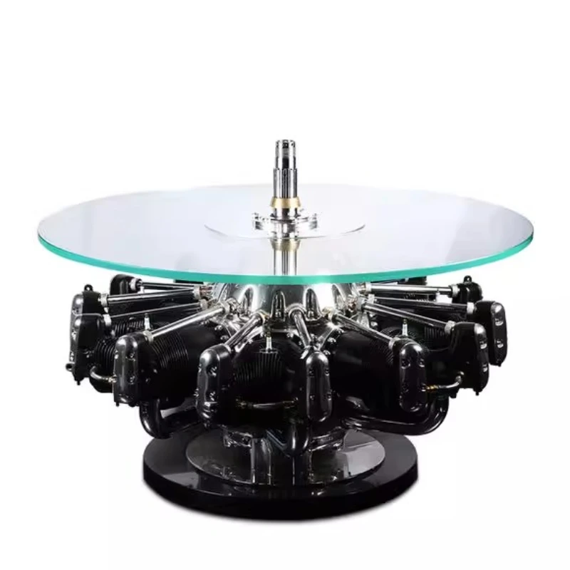 Coffee table engine collectibles art furniture retro handicrafts ornaments