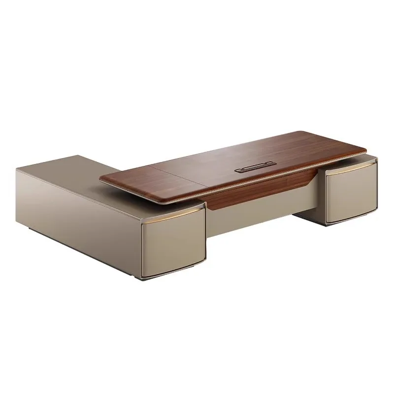 

High-end boss, office desk and chair combination, president, supervisor, manager table, paint, high-end class desk