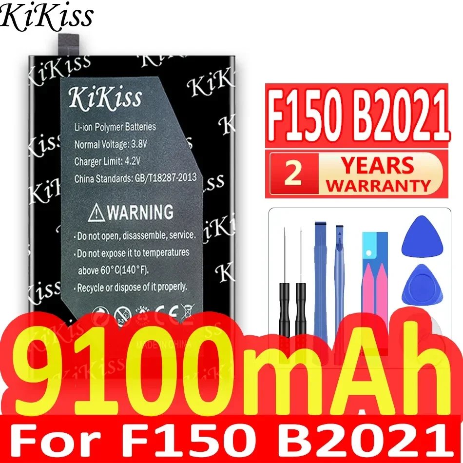 KiKiss High Capacity Battery for Oukitel F150 B2021 IIIF150 R2022 R2022 9100mAh 9500mAh