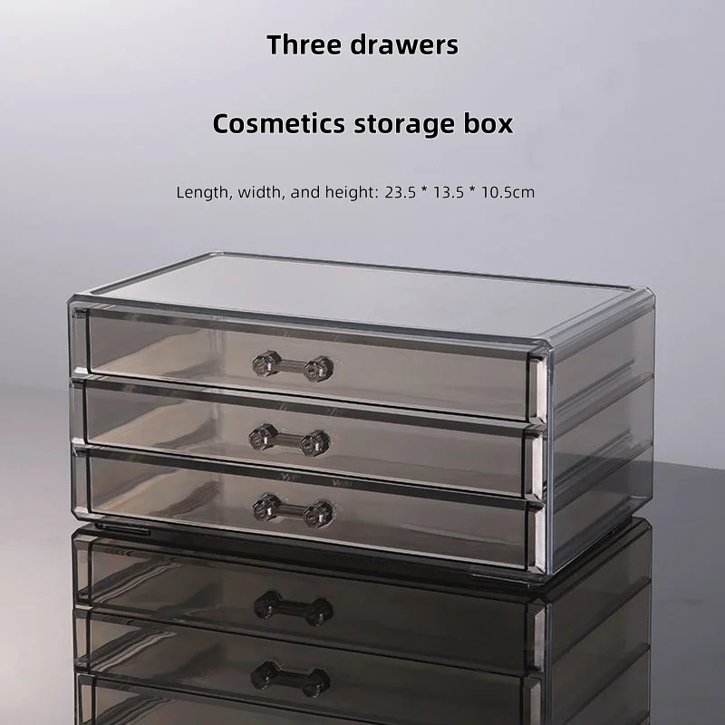 

Desktop Drawer Stackable Makeup Storage Rack Acrylic Cosmetics Storage Box Lipstick Storage Box Transparent Jewelry Storage Box