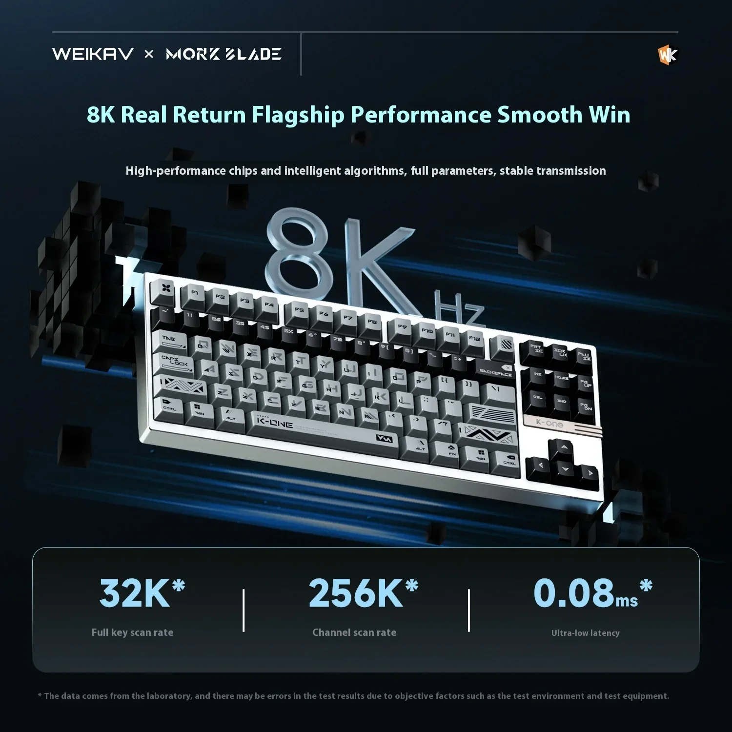 Weikav Morkblade K-ONE80 teclado con interruptor magnético de aleación de aluminio 8K 0.005 RT junta de teclado mecánico para deportes electrónicos para jugadores de PC