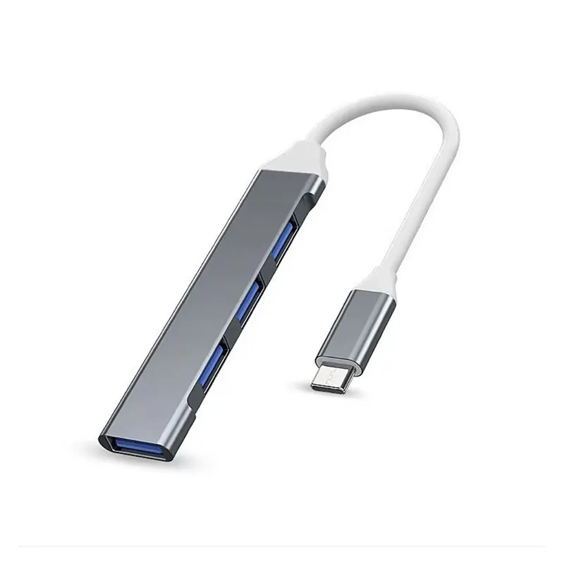 USB Hub Portable Splitter USB C to 4 USB Ports Extension Adapter Multiport USB Port Expander Data Cable fit for Laptop Desktop