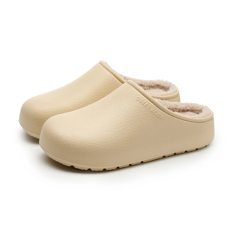 Waterdichte winterpantoffels voor dames, antislip pluche, warme huisschoenen, binnen, buiten, zacht, comfortabel gevoerd, paarschoenen