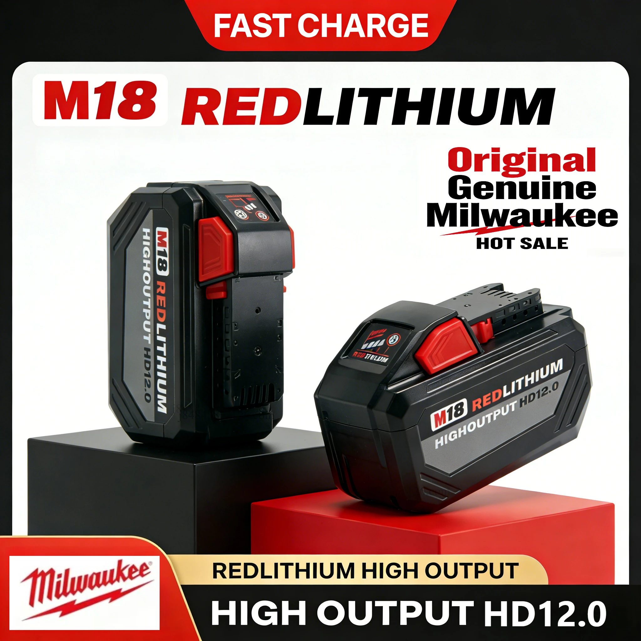 

M18 Milwaukee Battery 6Ah 5Ah Rechargeable Battery For48-11-1860 48-11-1850 48-11-1840 48-11-11820 Cordless Tools matching