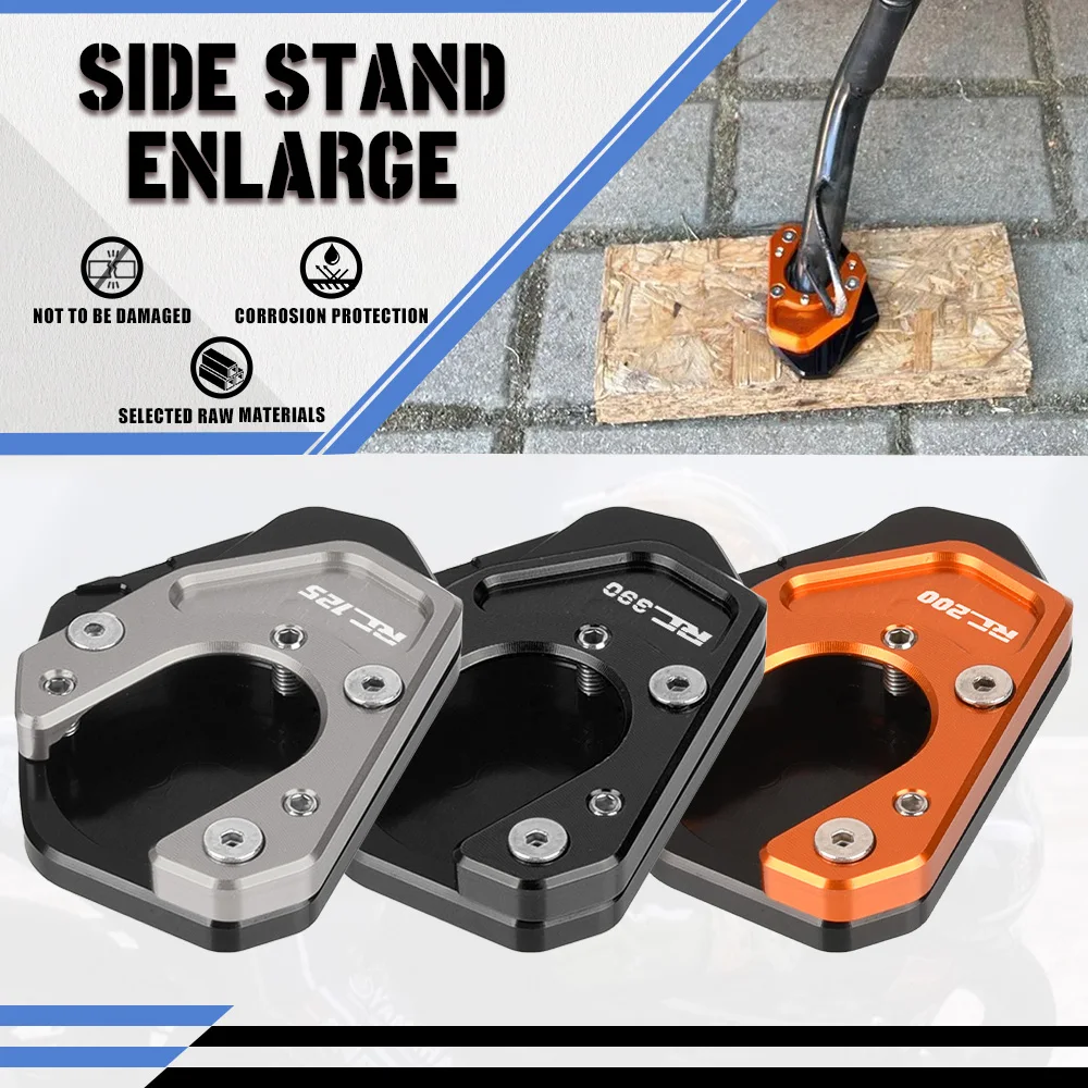 

Motorcycle Side Stand Enlarger Plate Kickstand Enlarge Foot shelf FOR RC 125 200 250 390 690 Enduro SMC 950 990 Adventure R
