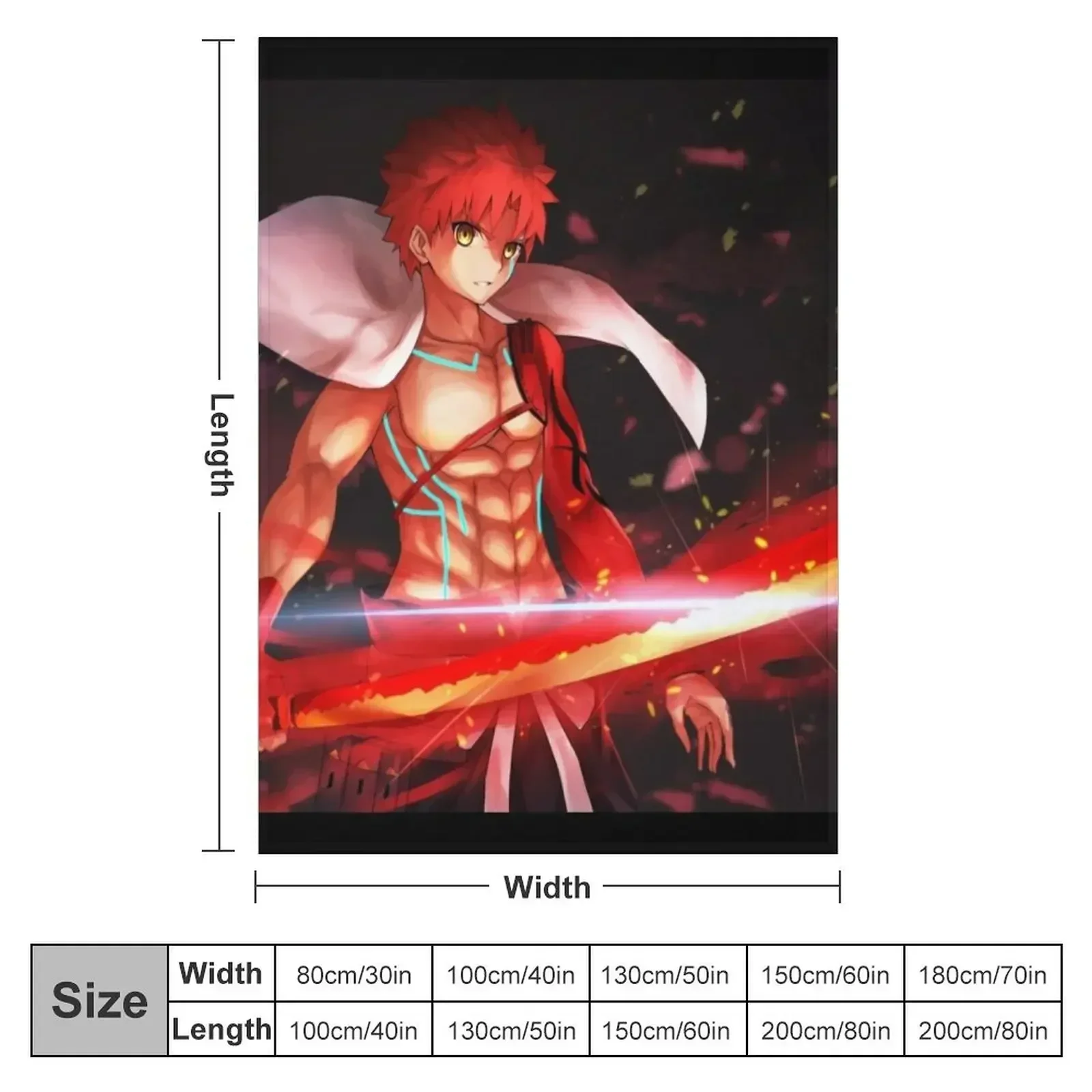 Shirou Emiya Fate Stay Night Throw Blanket Soft Polar Sofas Blankets