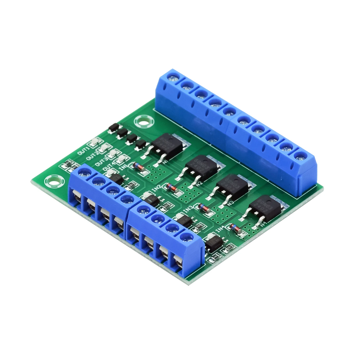 Módulo de tubo de interruptor de 4 canales, placa de circuito amplificador PLC, aislamiento optoacoplador de alta potencia