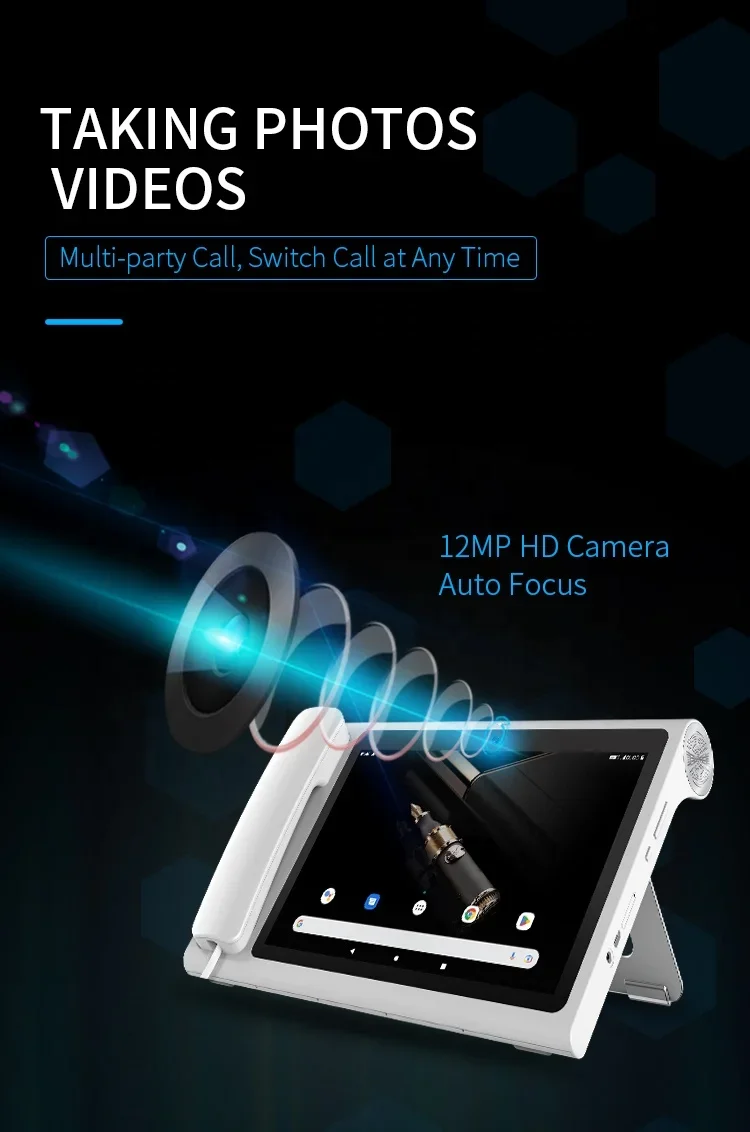 OEM ODM Home Office 4G VoLTE WiFi Video Phone 4+64GB 10 Inch Touch Screen PSTN Android Telephone Smart Landline Telephone