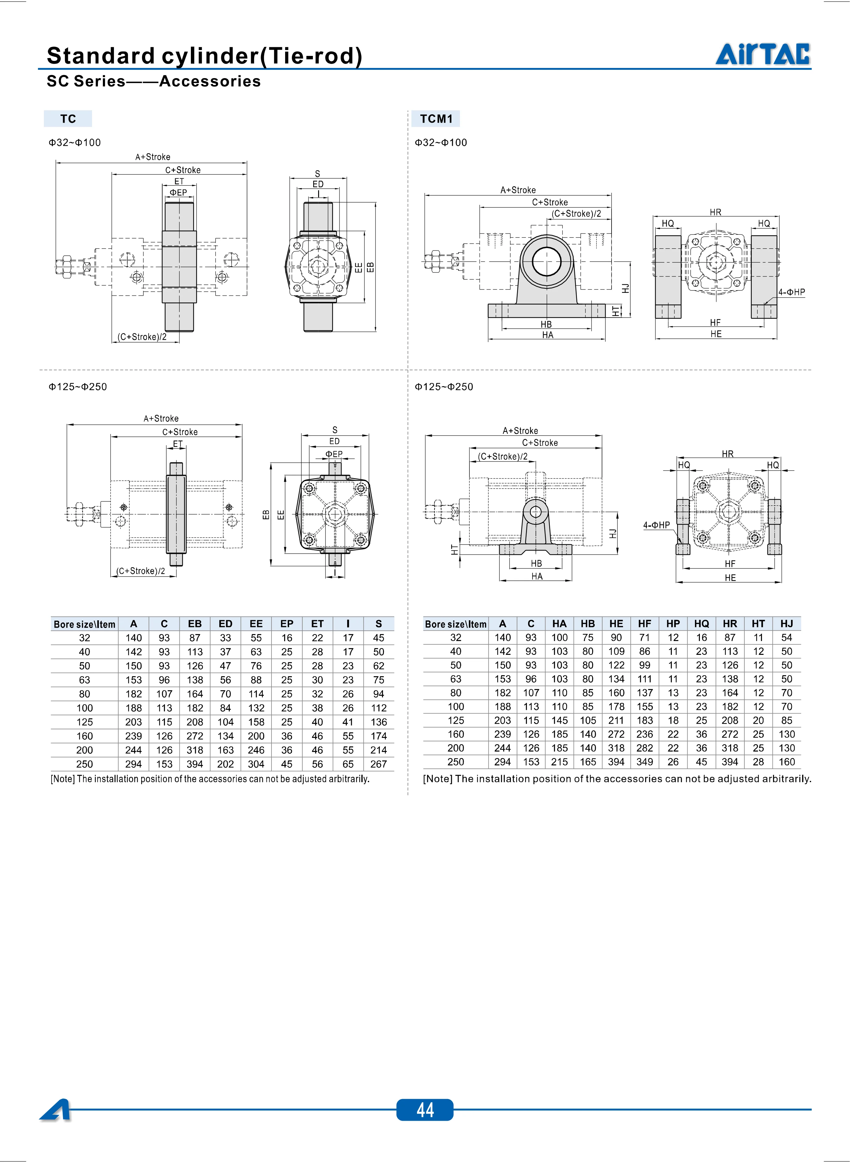 SC63X1000 Pneumatikzylinder 100-1000mm Hub Doppeltwirkender Luftzylinder für Verpackungsmaschinen, kundenspezifischer Hub verfügbar – Detail 10