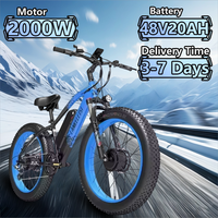 Lankeleisi MG740Plus 2000W Dual Motor 48V20AH Removable Battery Tire Mountain Electric Bike Hydraulic Brake 26-inch Tire E-bike
