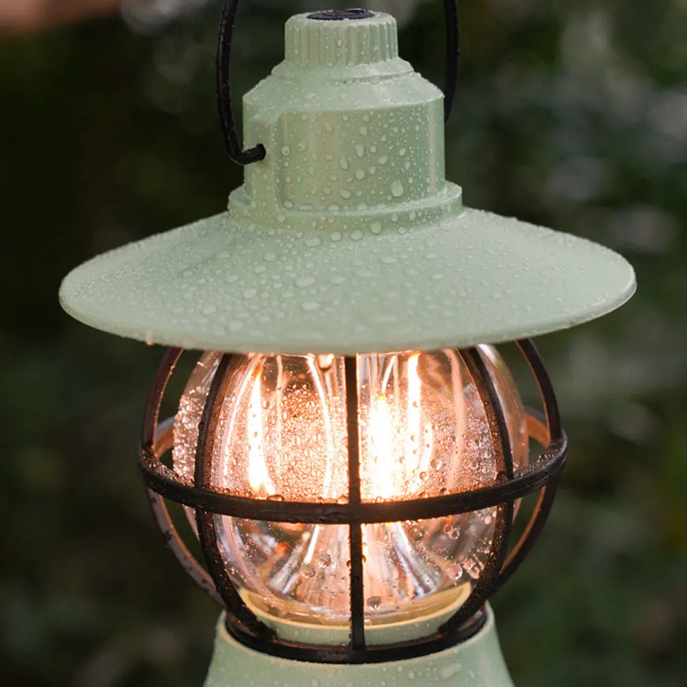 

Portable Camping Vintage Outdoor Light H held Tent Lamp Green Hanging LED Lamp Retro Portable Outdoor Light Decor