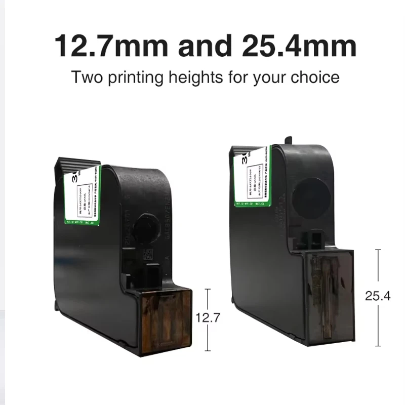 Coditeck TIJ Handheld Inkjet Printer Cartridge Full 100% Original Solvent Ink for 12.7mm 25.4mm Durable Inkjet Cartridge