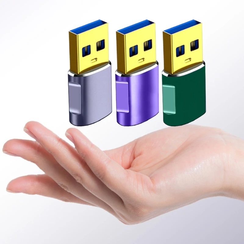 573A ตัวแปลงสำหรับแท็บเล็ตโทรศัพท์ USB ชายไปยังอะแดปเตอร์ USB C หญิงสนับสนุนการถ่ายโอนข้อมูล 5Gbps 5V2A อะแดปเตอร์ชาร์จ
