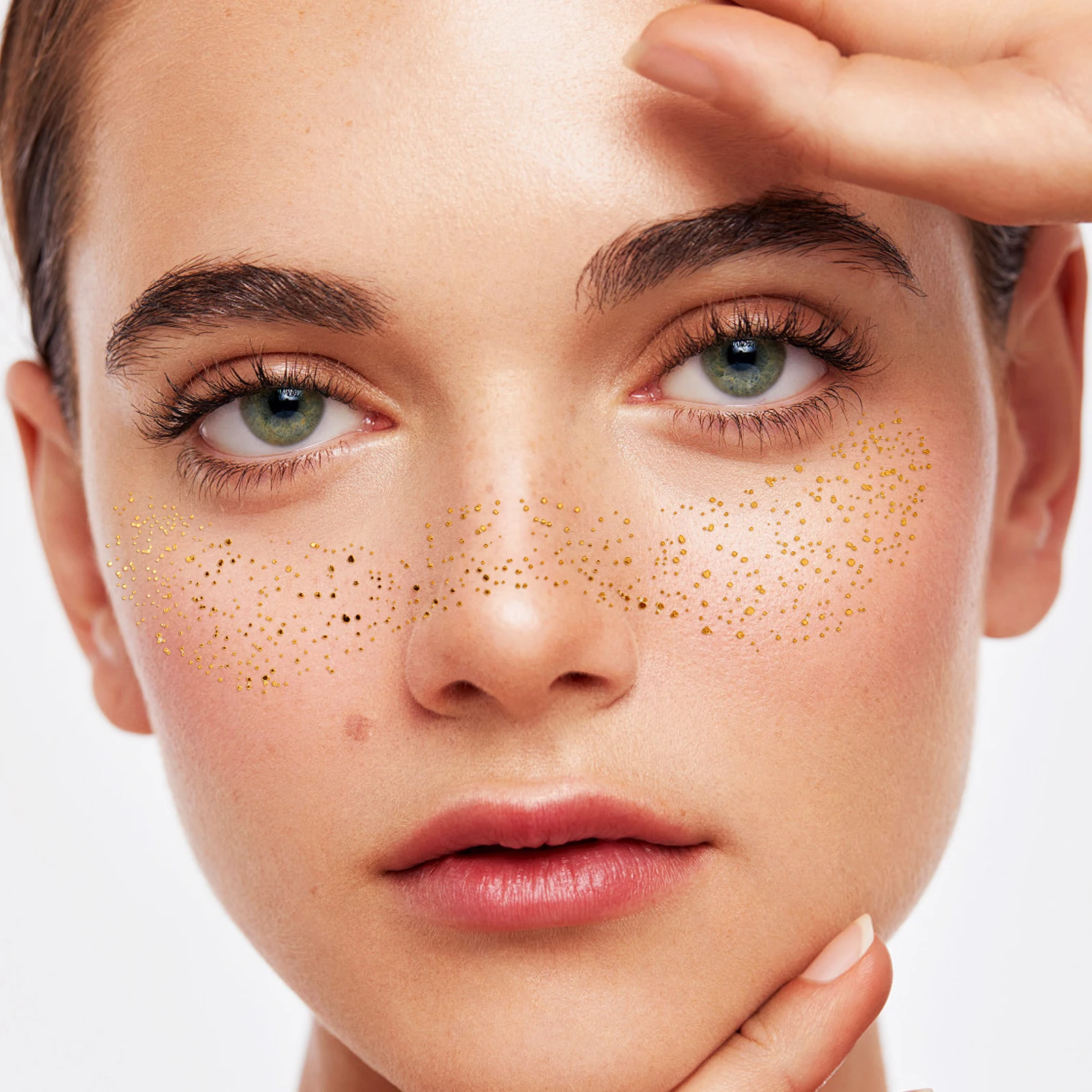 

6 Sheets Freckle Stickers Temporary Face Freckles Waterproof Longlasting Party Makeup Supplies Glitter Designs SkinFriendly Fake