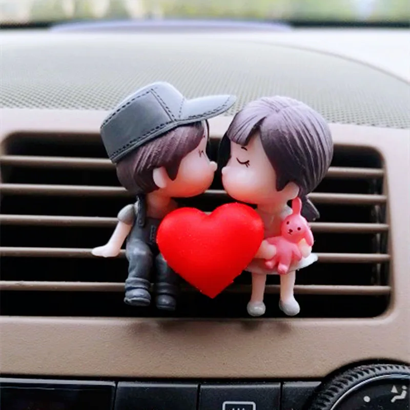 Car Perfume Vent Clips Boys Girls Couples Car Decoration Accessories Indoor Cartoon Couples Cute Car Gifts Car Decorations