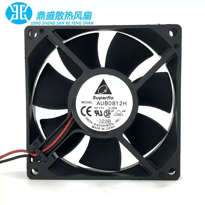 for Delta AUB0812H 12V 0.26A 8025 3 Wire Cooling Fan Projector Heat Sink Cooler Original Brand New
