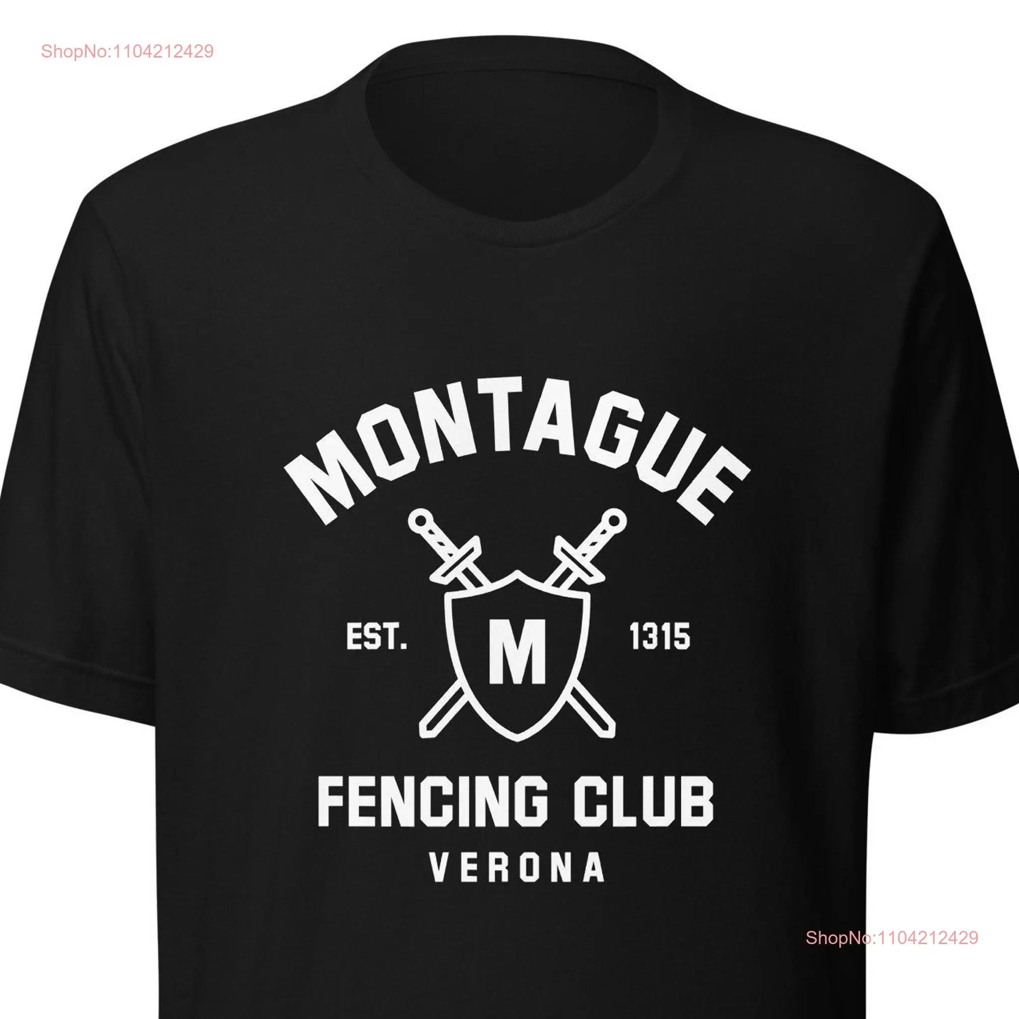 Montague Fencing Club T Shirt Romeo Juliet Shakespeare English Literature Book Lover Funny Bookworm Classic Theatre Humor