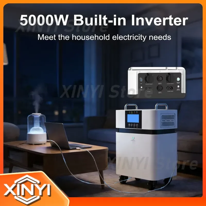 Plug and Play 5kWh 8kWh 15kWh 16kWh LiFePO4 Battery All in One Solar Generator 5kW 220V AC Output Moveable Power Station