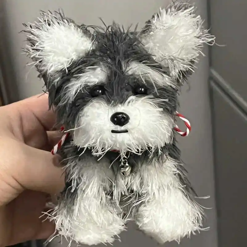 Fluffy Twist Stick Puppy DIY Full Material Kit Thick Fuzzy Stems Handmade Doll Craft Toy for Kids