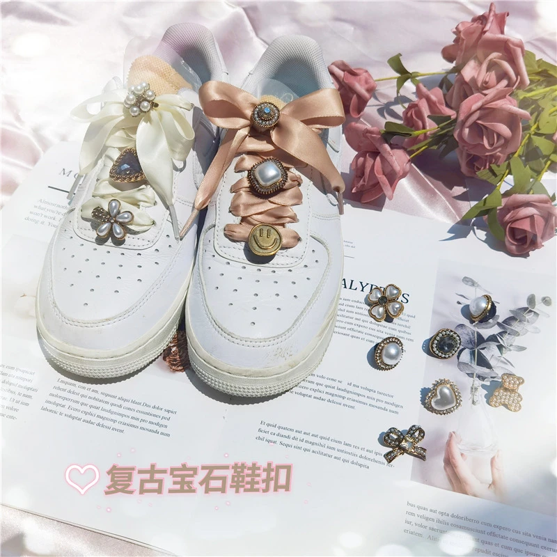

New Fashion Vintage Pearl Shoe Buckle Ornaments DIY Shoe Lace Decorations Accessories Party Favors Gifts