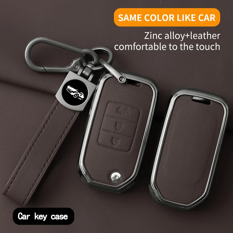 New Zinc Alloy Car Key Case Cover Shell for Honda Civic 4d 9th Gen 10 Protective Keyless Shell Automotive Interior Supplies