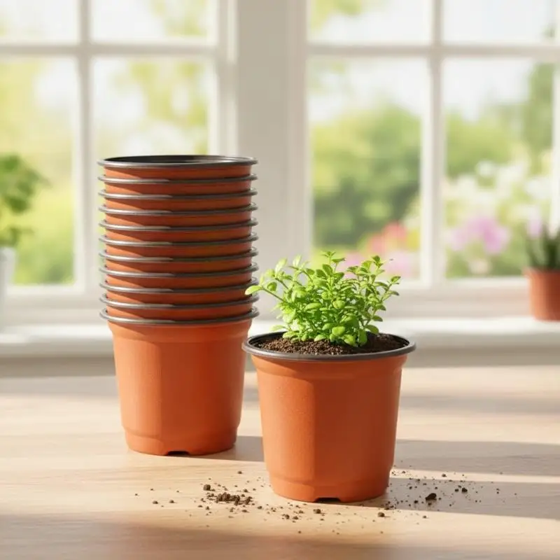 20Pcs Drain Hole Design Seeding Nursery Pots Reusable Seed Grow Cups for Balcony Potted Herb Planting