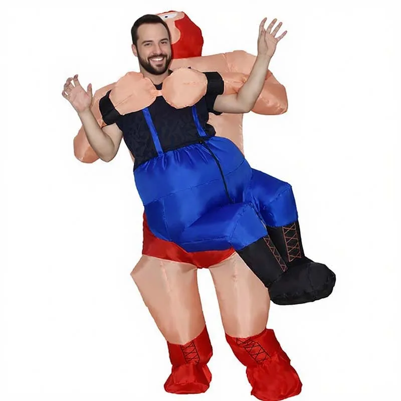 

Adult Monkey Wrestler Inflatable Costume Halloween Cosplay Hercules Stage Performance Dressing Up Carnival Party Popeye Props