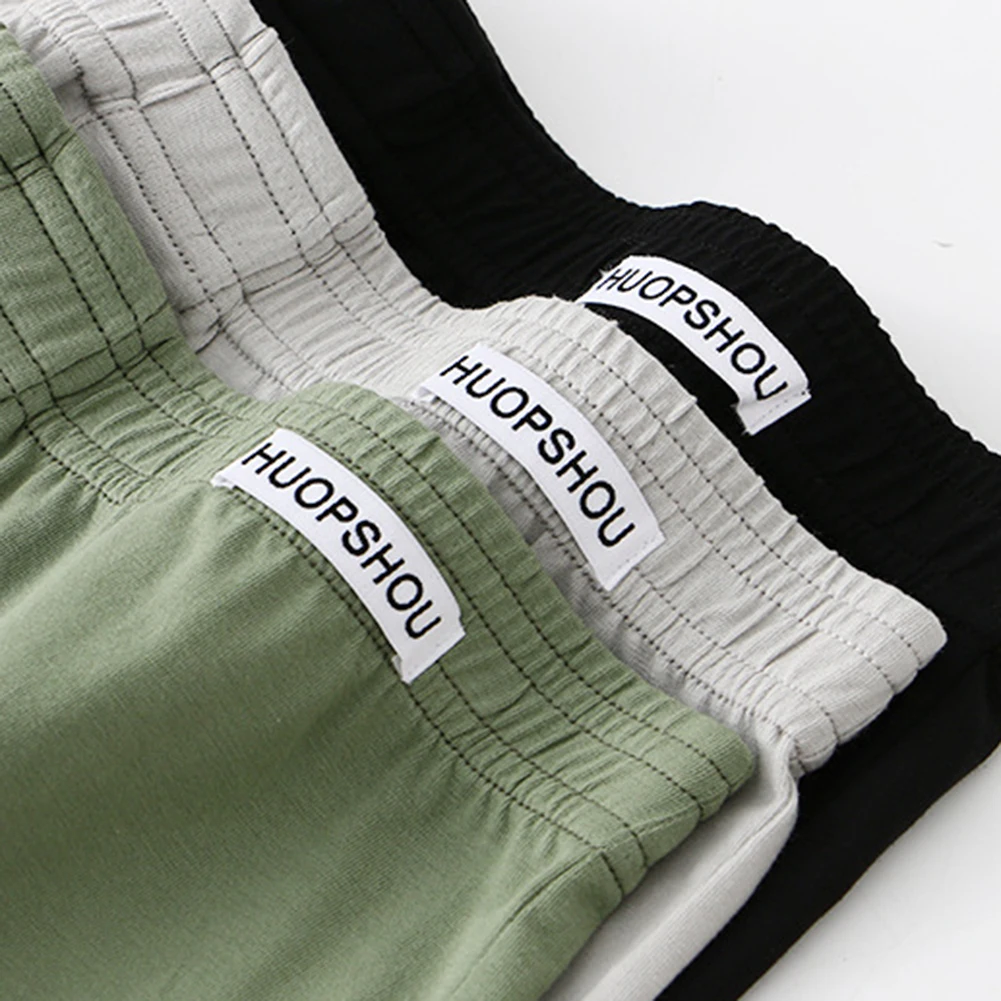 

Simple Loose Men's Cotton Blend Boxers Shorts Comfortable Intimate Underwear Breathable Panties Home Shorts